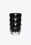 Baccarat Louxor Black Crystal Vase In Black