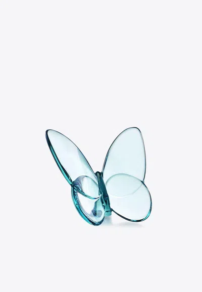 Baccarat Crystal Lucky Butterfly Figurine In Turquoise