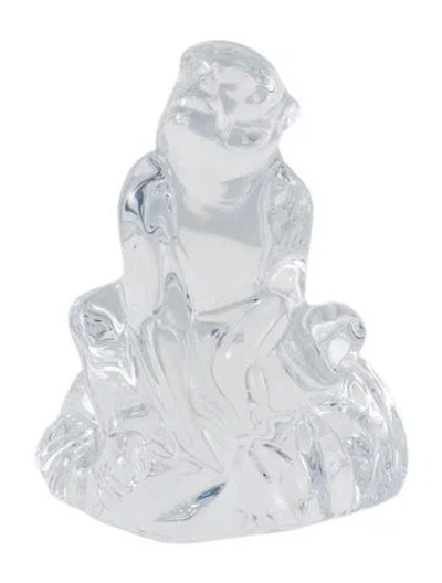 Pre-owned Baccarat Crystal Monkey Figurine In Transparent