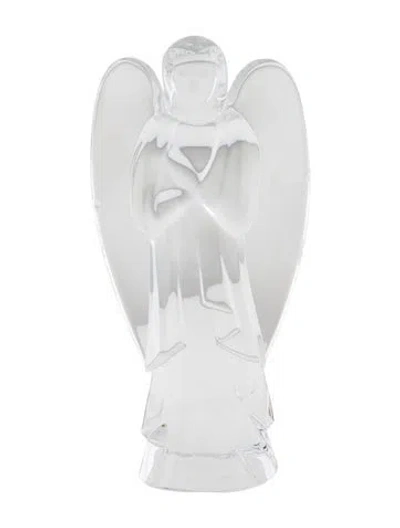 Pre-owned Baccarat Crystal Nativity Angel Figurine In Transparent