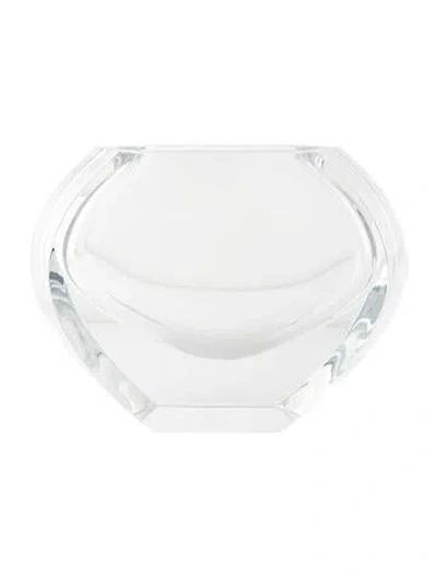 Pre-owned Baccarat Crystal Neptune Vase In Clear