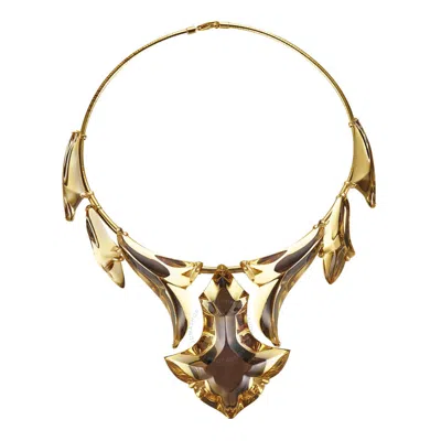Baccarat Crystal Pampille Collar Necklace In Gold