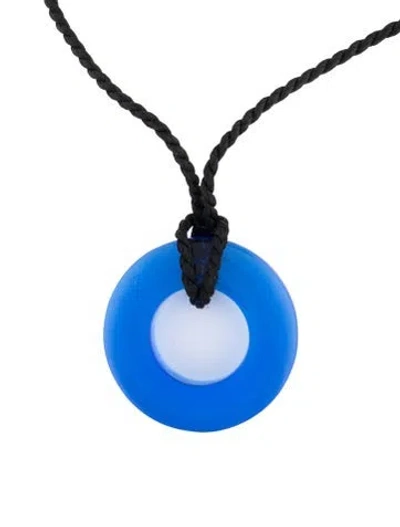 Pre-owned Baccarat Crystal Pendant Necklace, 16" In Multi