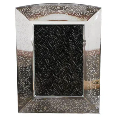 Pre-owned Baccarat Crystal Picture Frame By ,  Crystal Frame In Black