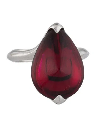 Pre-owned Baccarat Crystal Psychedelic Cocktail Ring In Multi