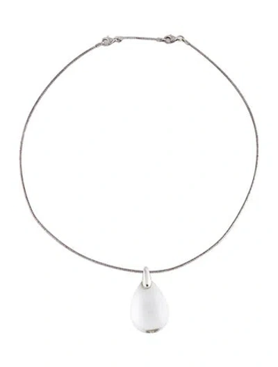 Pre-owned Baccarat Crystal Psydelic Pendant Necklace, 16.25" In Multicolor