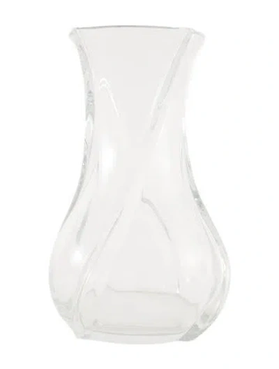 Pre-owned Baccarat Crystal Serpentin Vase In Clear