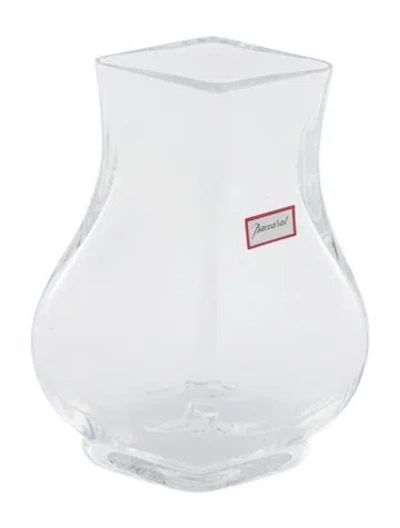 Pre-owned Baccarat Crystal "serpentine" Vase In Transparent