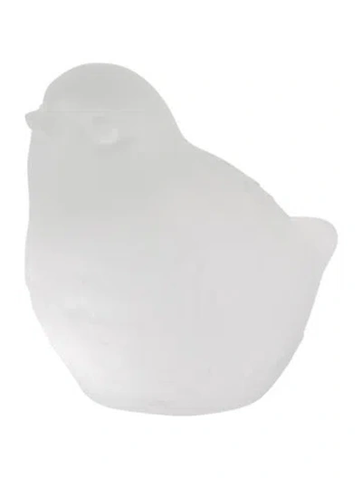 Pre-owned Baccarat Crystal Sparrow Figurine In Transparent