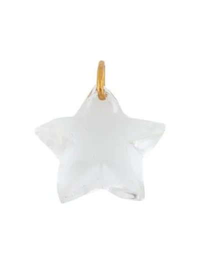 Pre-owned Baccarat Crystal Star Pendant In Transparent