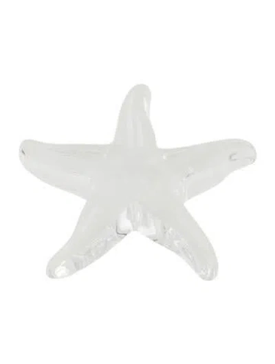 Pre-owned Baccarat Crystal Starfish Figurine In Clear