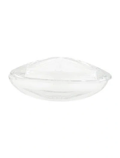 Pre-owned Baccarat Crystal Triomphe Covered Dish In Clear