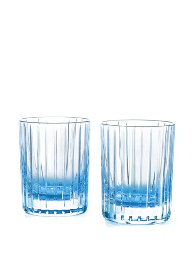 Baccarat Crystal Tumbler (set Of Two) In Blue