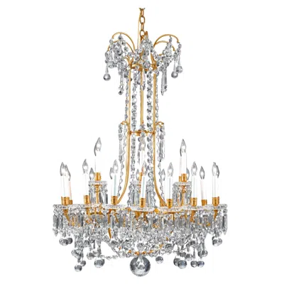 Pre-owned Baccarat Crystal Twenty-four-light Chandelier In Transparent