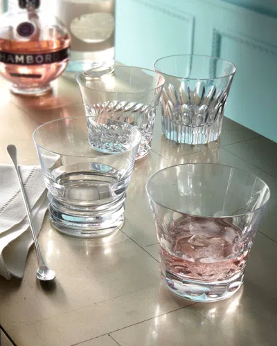 BACCARAT DALLAS ASSORTED DOUBLE OLD-FASHIONED GLASSES, SET OF 4