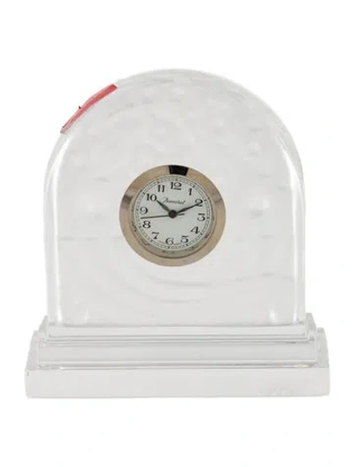 Pre-owned Baccarat Desk Clock In Transparent