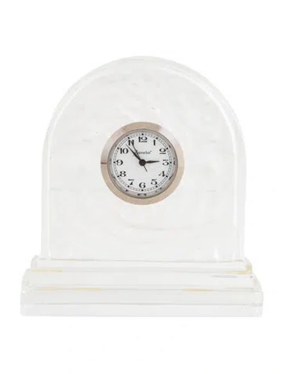 Pre-owned Baccarat Desk Clock In Transparent