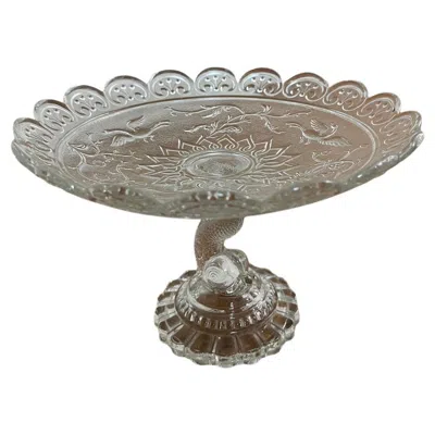 Pre-owned Baccarat Early 20th Century French  Style Glass Serving Plater, 1900s In Gray