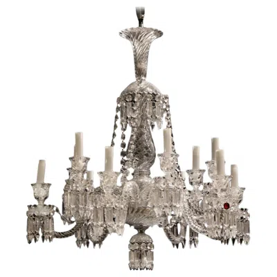 Pre-owned Baccarat Exquisite Antique French  Crystal Louis Xvi Style Chandelier In Transparent