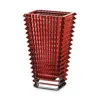 Baccarat Eye Rectangular Large Vase In Red