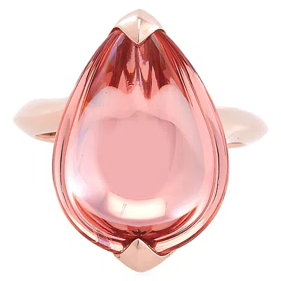 Baccarat 'fleur De Psydlic' Rose Crystal Ring Size 6.5 2806959 In Pink