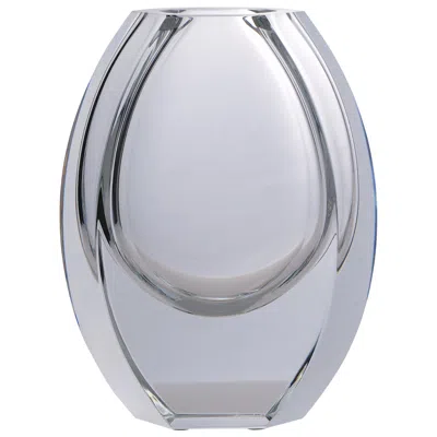 Pre-owned Baccarat French  Crystal Art Deco Style Decorative Vase In Transparent