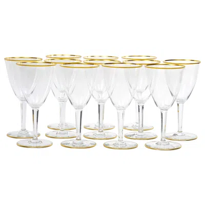 Pre-owned Baccarat French  Crystal Tableware Wine / Water Service / 12 People In Gray