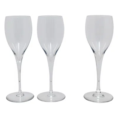 Pre-owned Baccarat French Champagne Wine Or Cocktail Glasses, Crystal, St Remy, Set Of 3 In Gray