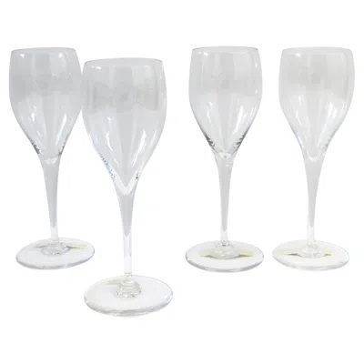 Pre-owned Baccarat French Cocktail Or Champagne Flutes Glasses In Gray