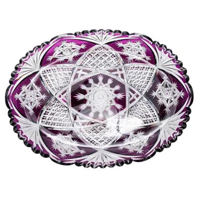 Pre-owned Baccarat Fruit Bowl, Violet Crystal, France, 1930 In Purple