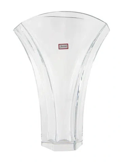 Pre-owned Baccarat Ginkgo Vase In Clear