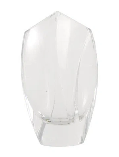 Pre-owned Baccarat Giverny Crystal Vase In Transparent