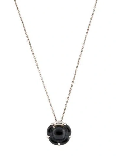 Pre-owned Baccarat Glass Floral Pendant Necklace, 20.25" In Multi
