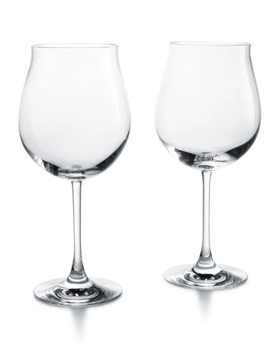Baccarat Grand Burgundy Glasses, Set Of 2 In White