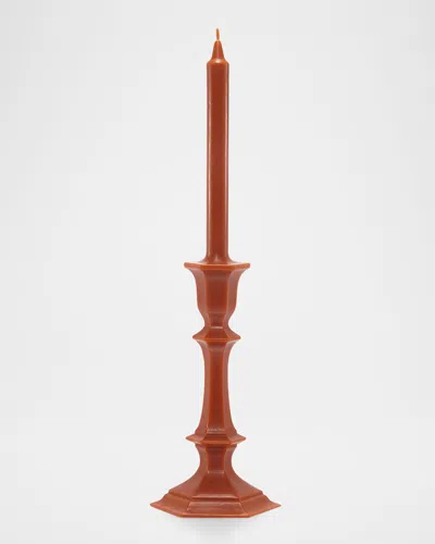 Baccarat Harcourt Candlestick Candle, Orange In Red