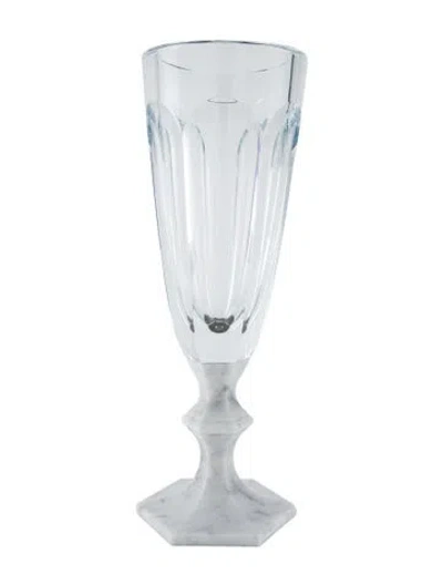 Pre-owned Baccarat Harcourt Flutissimo Vase In Transparent