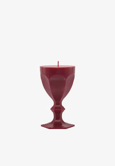 Baccarat Harcourt Glass Candle In Red