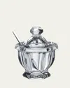 Baccarat Harcourt Mustard Jar In Clear