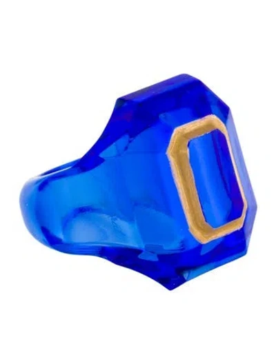 Pre-owned Baccarat Harcourt Ring In Blue