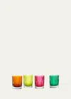Baccarat Set Of 4 Large Harmonie Colors Of Joy Tumblers