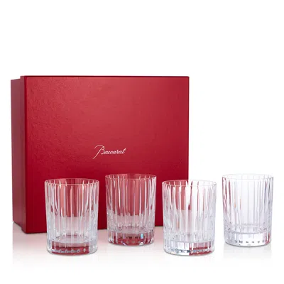Baccarat Harmonie Double Old Fashioned Glasses, Set Of 4 -exclusive In Transparent