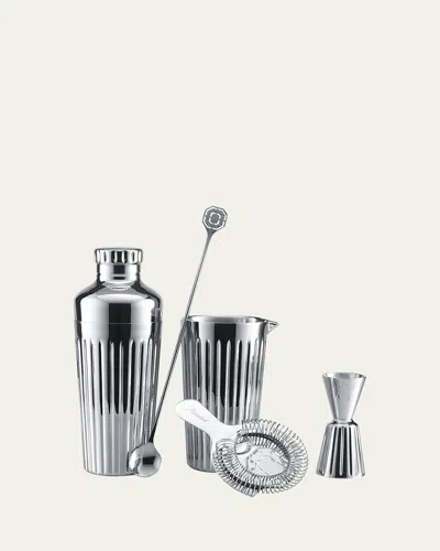Baccarat Harmonie Stainless Steel 4-piece Bar Accessories Set In Silver