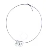 Baccarat Hortensia Crystal Flower Necklace 2105609 In Silver Tone
