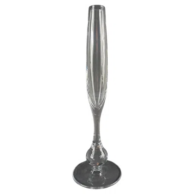 Pre-owned Baccarat Large  Crystal Soliflore Vase By Boris Tabacoff, Pavot Model In Transparent