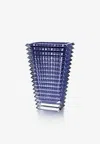 Baccarat Eye Rectangular Large Vase In Blue