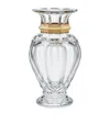 Baccarat Large Harcourt Balustre Clear & Gold Vase In Clear