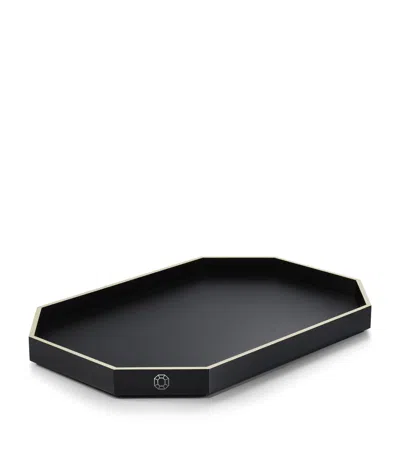 Baccarat Large Octagone Tray In Black