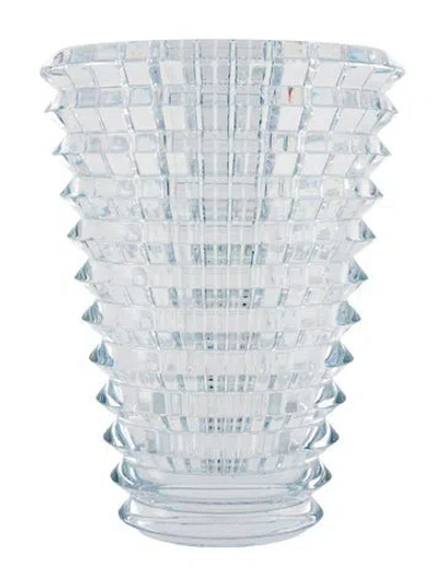 Pre-owned Baccarat Large Oval Eye Vase In Clear