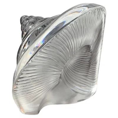 Pre-owned Baccarat Late 20th Century  Crystal Nautilus Shell Sculpture, France. In Gray