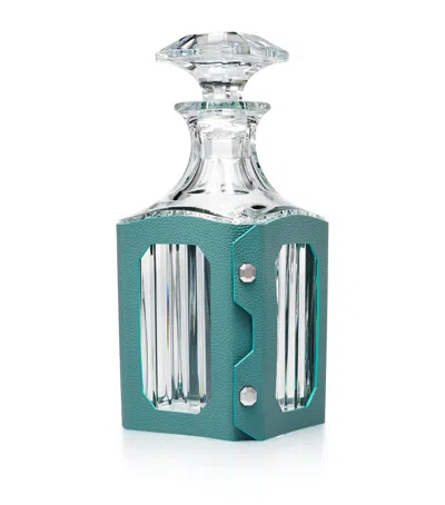 Baccarat Leather Octogone Decanter Case In Clear